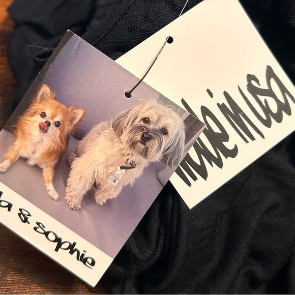 Lola & Sophie Black LS Ruched Bodycon Midi Dress L. NWT - Picture 8 of 9